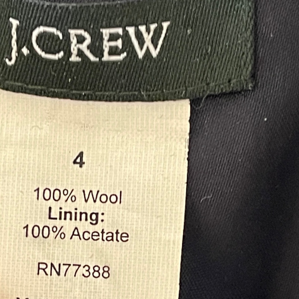 J Crew Wool Lexington Gray Blazer Preppy Old Money Equestrian Jacket Size 4 - Picture 10 of 10